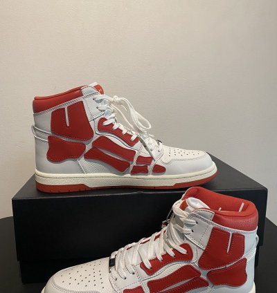 Amiri Skel Top Hi White Red