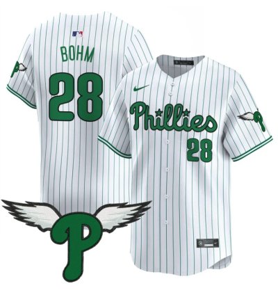 Alec Bohm Jersey 28 Philadelphia Phillies 2025 Vapor Premier Limited Stitched Pinstripe