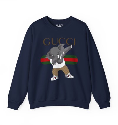 Gucci Elephant Navy Sweatshirt - Size Usa