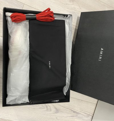 Amiri Skel Top High White Red Size 12 45 Eu