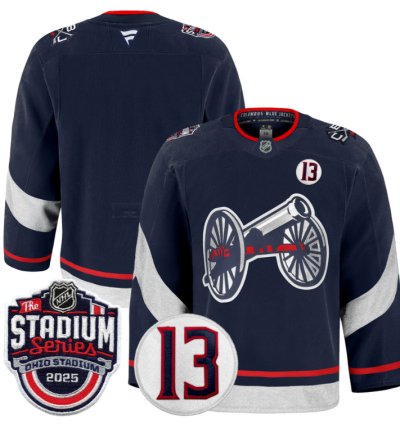 Men Team Jersey Columbus Blue Jackets 2025 Stadium Series 13 Johnny Patch Navy
