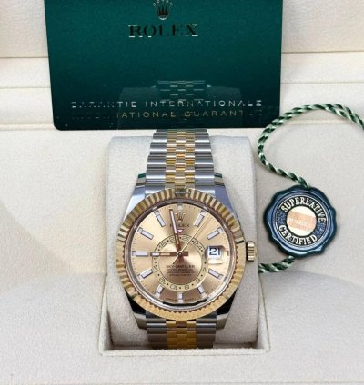 Rolex Sky-dweller 336933 Sky-dweller 42mm Two-tone Champagne Dial Jubilee