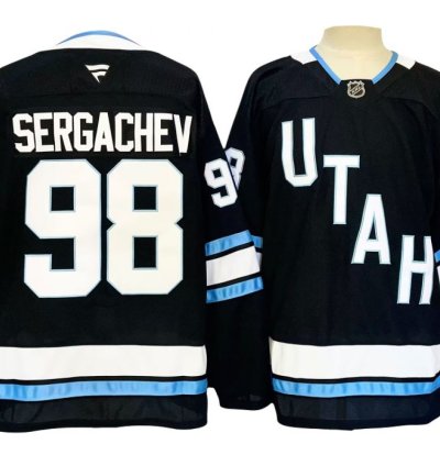 Utah Hockey Club 98 Mikhail Sergachev Black Jersey