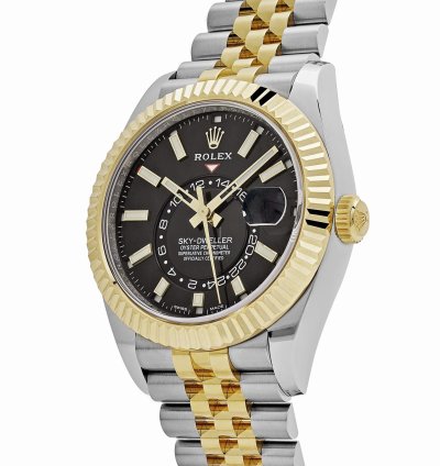 Rolex Sky-dweller 336933 Stainless Steel Yellow Gold Jubilee Black Dial 2024