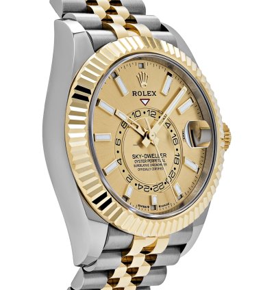 Rolex Sky-dweller 336933 Stainless Steel Yellow Gold Jubilee Champagne Dial 2024