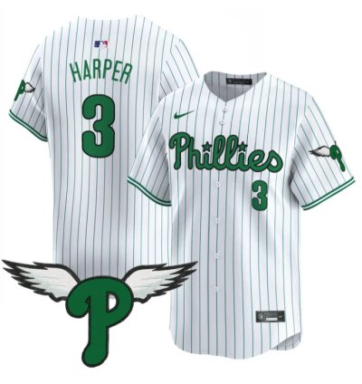 Bryce Harper Jersey 3 Philadelphia Phillies 2025 Vapor Premier Limited Stitched Pinstripe
