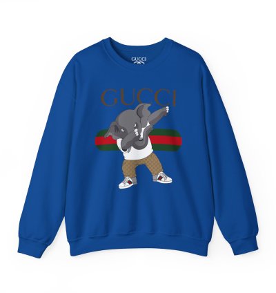Gucci Elephant Blue Sweatshirt - Size Usa