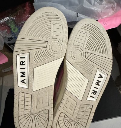 Amiri Skel Top Low Sneakers Beige Pink Size 9
