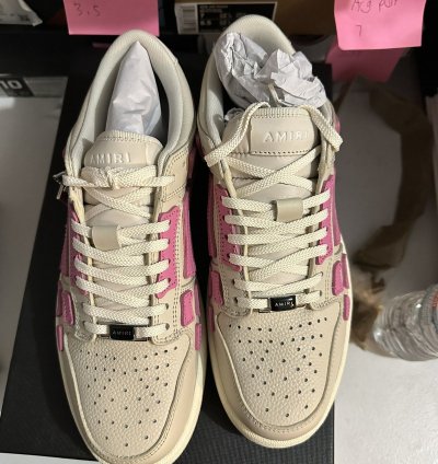 Amiri Skel Top Low Sneakers Beige Pink Size 9