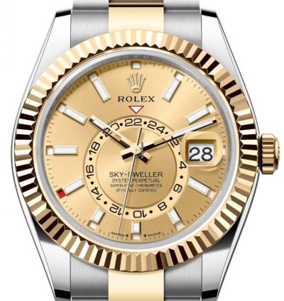 Rolex Sky-dweller 336933 Two Tone Champagne Dial Oyster Bracelet Unworn 2024