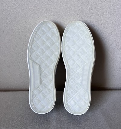 Amiri Skel Top Slip Ons In White Black