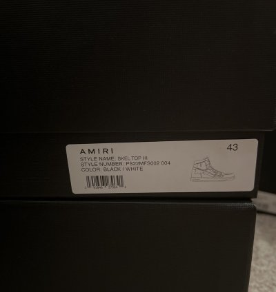 Amiri Skel-hi Black White Sneaker