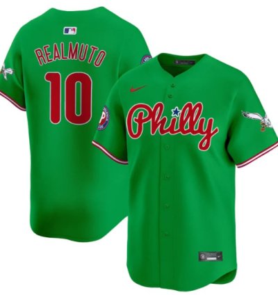 Jtrealmuto Jersey 10 Phillies And Eagles Vapor Premier Limited Stitched Green