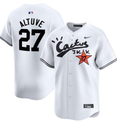 Jose Altuve 27 Houston Astros Cactus Jack White Jersey V2