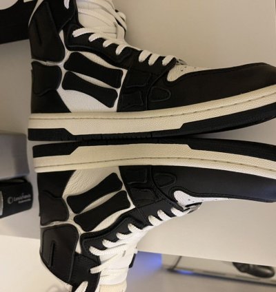 Amiri Skel-top High Black White Us9