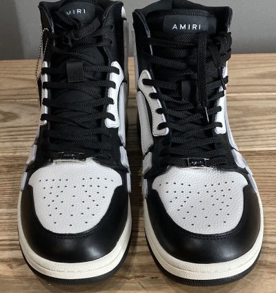 Amiri Skel-top High Black-white Size 11us