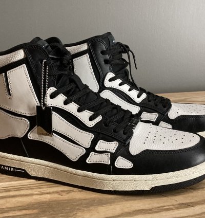 Amiri Skel-top High Black-white Size 11us