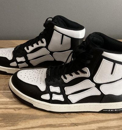 Amiri Skel-top High Black-white Size 11us