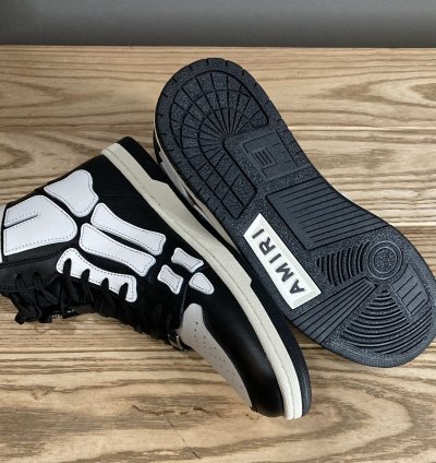 Amiri Skel-top High Black-white Size 11us