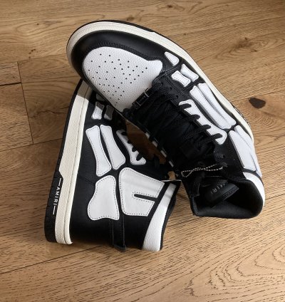 Amiri Skel-top High Black-white Size 11us