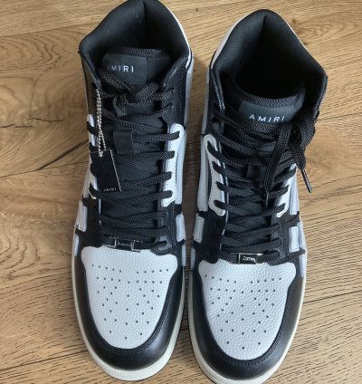 Amiri Skel-top High Black-white Size 11us