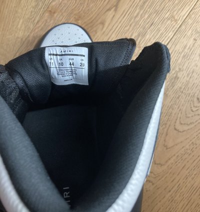 Amiri Skel-top High Black-white Size 11us