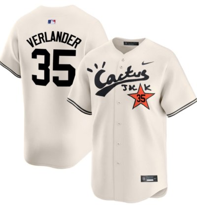 Justin Verlander 35 Houston Astros Cactus Jack Cream Jersey V2