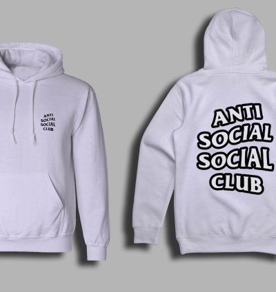Anti Social Social Club Classic Logo White Hoodie
