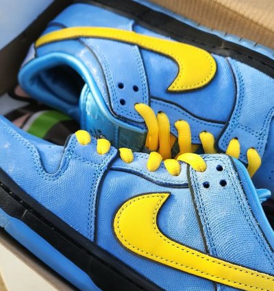 Nike Sb Dunk Low The Powerpuff Girls Blue Bubbles