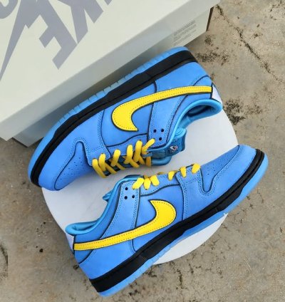 Nike Sb Dunk Low The Powerpuff Girls Blue Bubbles