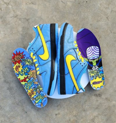 Nike Sb Dunk Low The Powerpuff Girls Blue Bubbles