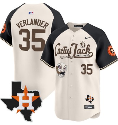 Justin Verlander 35 Houston Astros Cactus Jack Foundation Fall Classic Limited Jersey Cream Alternate