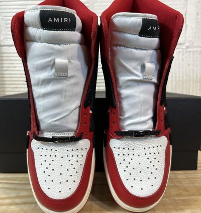 Amiri Skeleton Black Red White High Top Sneaker Sz 42