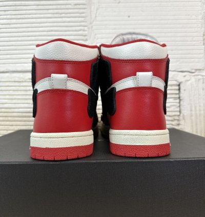 Amiri Skeleton Black Red White High Top Sneaker Sz 42