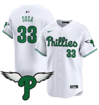 Edmundo Sosa Jersey 33 Philadelphia Phillies 2025 Vapor Premier Limited Stitched White