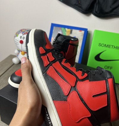 Amiri Skeleton High Bred Leather Sneaker