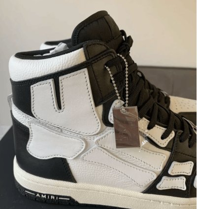 Amiri Skeleton High Top Black Skel Leather Hi Sneaker