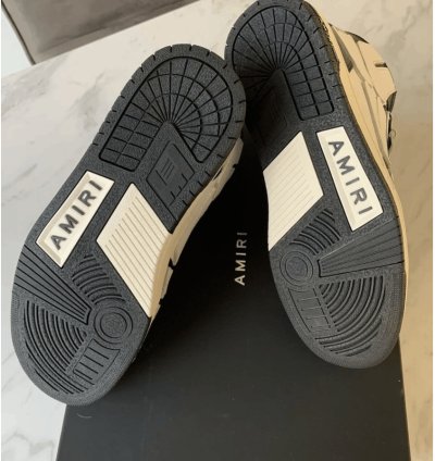 Amiri Skeleton High Top Black Skel Leather Hi Sneaker
