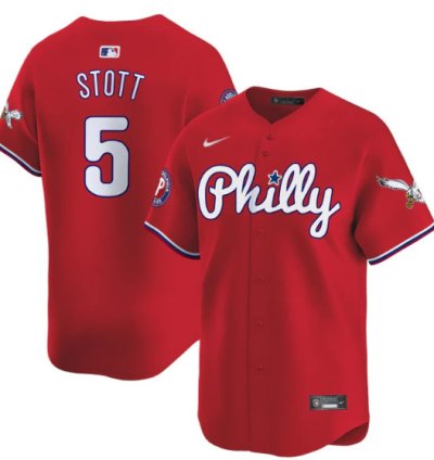 Bryson Stott Jersey 5 Phillies And Eagles Vapor Premier Limited Stitched Red