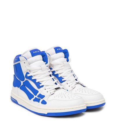 Amiri Skeleton High Top Sneakers White Blue