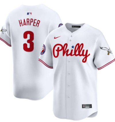 Bryce Harper Jersey 3 Phillies And Eagles Vapor Premier Limited Stitched White