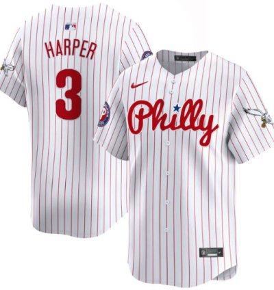 Bryce Harper Jersey 3 Phillies And Eagles Vapor Premier Limited Stitched Pinstripe