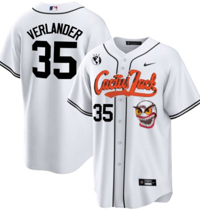 Justin Verlander 35 Houston Astros Cactus Jack White Jersey
