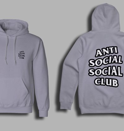 Anti Social Social Club Classic Logo Grey Hoodie