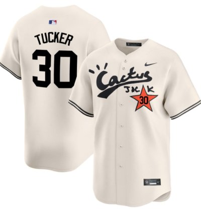 Kyle Tucker 30 Houston Astros Cactus Jack Cream Jersey V2