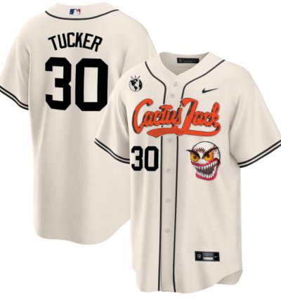 Kyle Tucker 30 Houston Astros Cactus Jack Cream Jersey