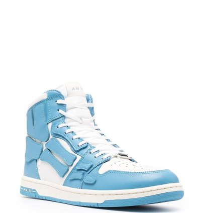 Amiri Skeleton High Tops Baby Blue