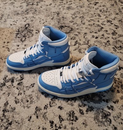 Amiri Skeleton High Tops Baby Blue