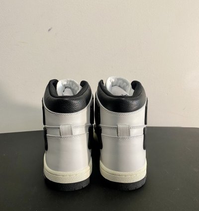 Amiri Skeleton High White Black Leather Sneaker