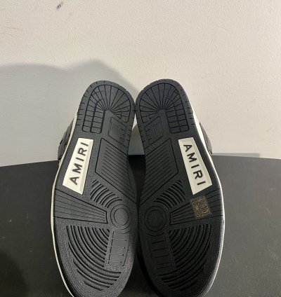 Amiri Skeleton High White Black Leather Sneaker